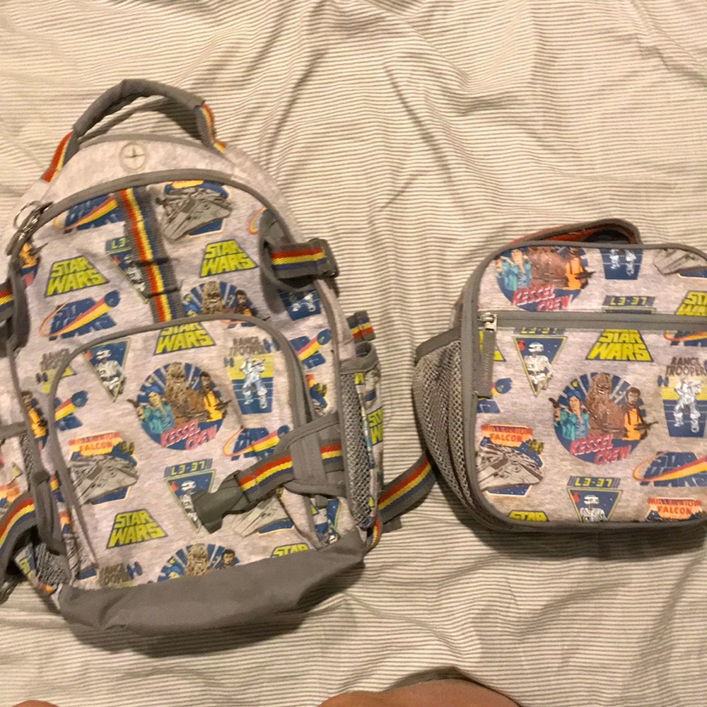 Kids Star Wars backpack and lunch box